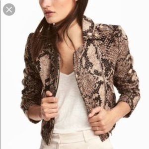 H&M Snakeskin Style Moto Jacket